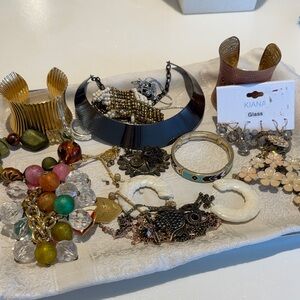 Copper Vintage Gold and Silver Jewelry Bundle Lot Reseller Craft #178